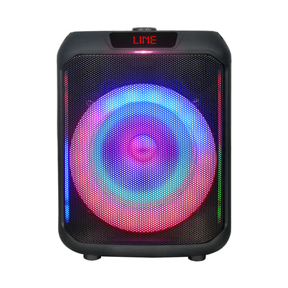 Zore GD-907 Dijital LED Göstergeli FM Radyolu Mikrofonlu RGB TWS 8 inç Stereo Bass Kablosuz Karaoke Hoparlör Siyah
