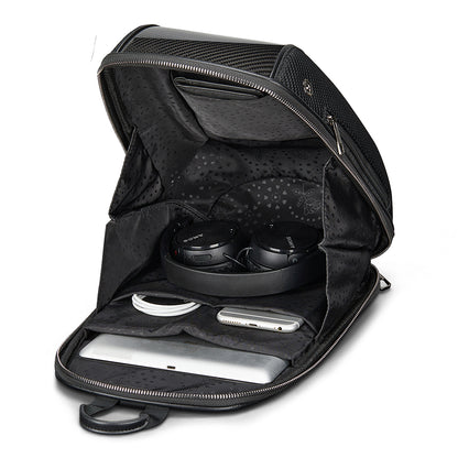 Zore Karbon Fiber Detaylı 5 Bölmeli Çengel Kancalı Spor Sırt Çantası Siyah