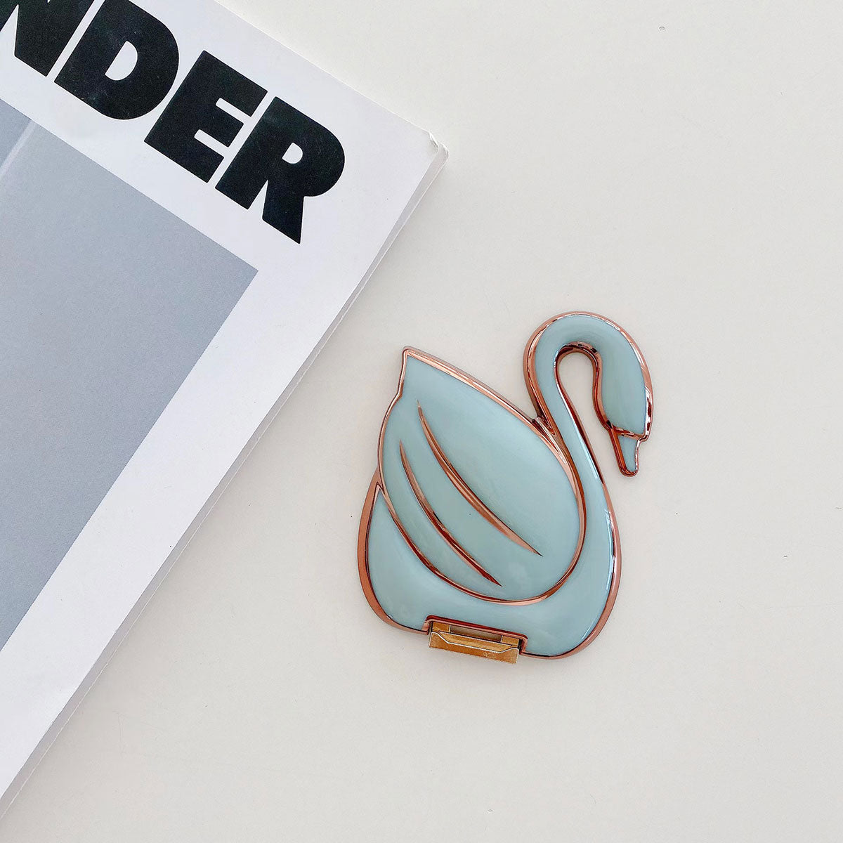 Zore Kuğu Figürlü Cep Telefonu Standı Beyaz