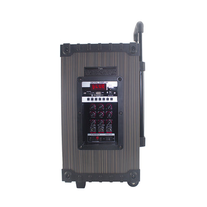 Zore LT-908 Dijital LED Göstergeli FM Radyolu Mikrofonlu TWS 8 inç Stereo Bass Kablosuz Karaoke Hoparlör Siyah