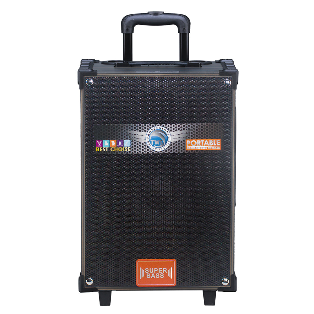 Zore LT-910 Dijital LED Göstergeli FM Radyolu Mikrofonlu Gitar Girişli TWS 10 inç Stereo Bass Kablosuz Karaoke Hoparlör Siyah
