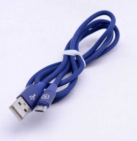 Zore Metal Uçlu 8600 Micro Usb Kablo Mavi