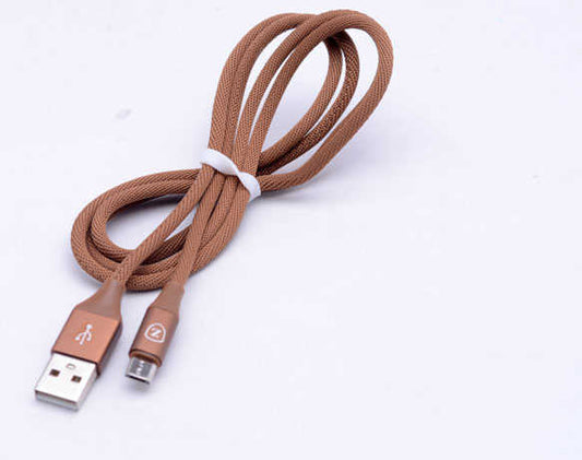 Zore Metal Uçlu 8600 Micro Usb Kablo Kahverengi