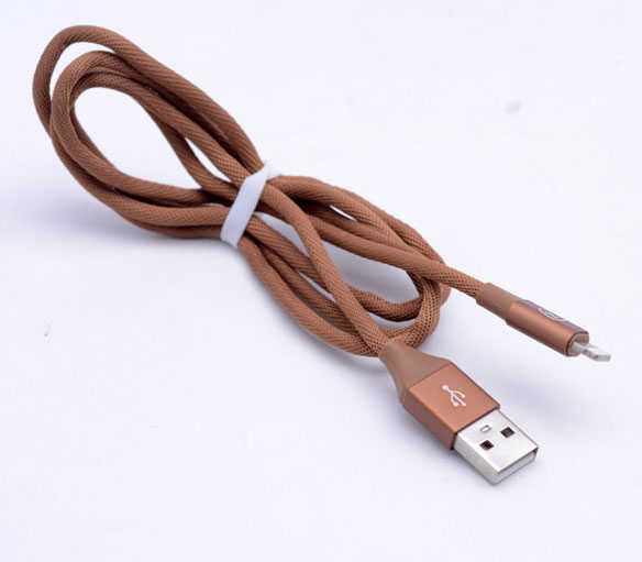 Zore Metal Uçlu Lightning Usb Kablo Kahverengi