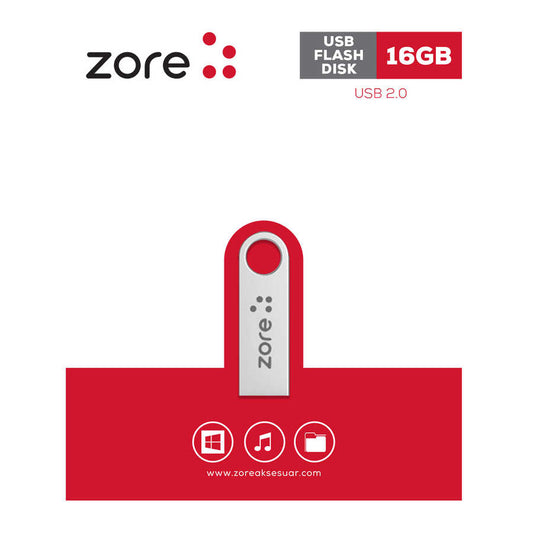 Zore Metal USB Flash Disk 16GB Gümüş