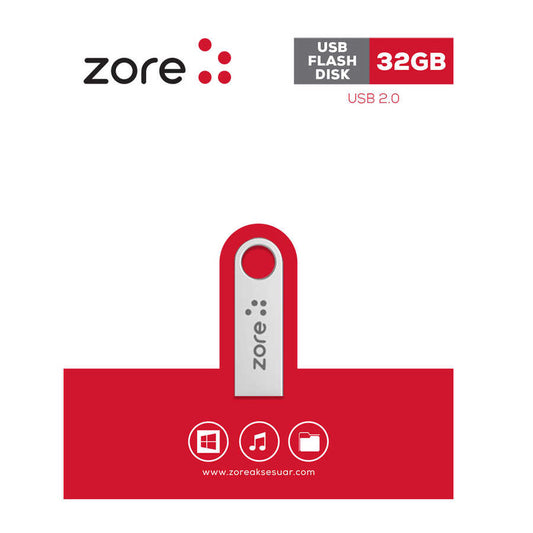 Zore Metal USB Flash Disk 32GB Gümüş
