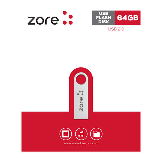 Zore Metal USB Flash Disk 64GB Gümüş
