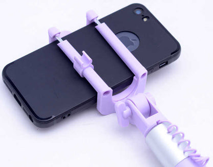 Zore Monopad Selfie Çubuğu Kablolu Pembe Koyu