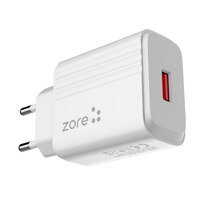 Zore Play Serisi PL1 Lightning 2in1 Seyahat Şarj Aleti 12W Beyaz