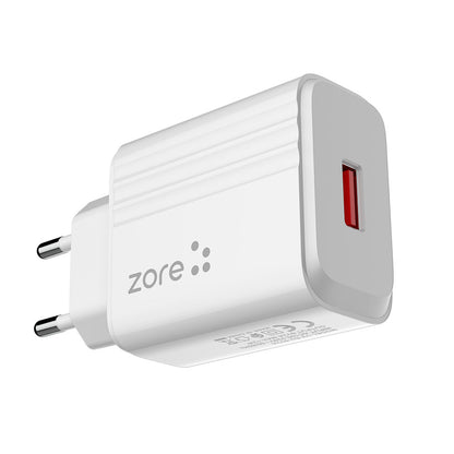 Zore Play Serisi PL1 Type-C 2in1 Seyahat Şarj Aleti 12W Beyaz