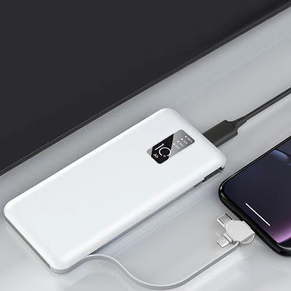 Zore PW-05 Hızlı Şarj Led Göstergeli Micro Lightning Type-C Kablolu Taşınabilir Powerbank 10000mAh Siyah