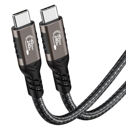 Zore QG01 Type-C to Type-C USB4 PD Data Kablosu 240W 40Gbps 8K@60Hz 0.2 Metre Siyah