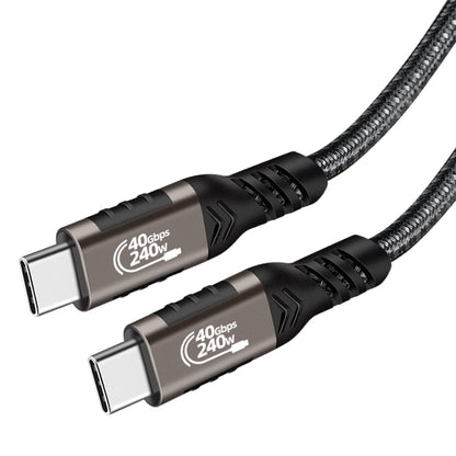 Zore QG01 Type-C to Type-C USB4 PD Data Kablosu 240W 40Gbps 8K@60Hz 0.2 Metre Siyah