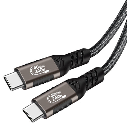Zore QG01 Type-C to Type-C USB4 PD Data Kablosu 240W 40Gbps 8K@60Hz 0.5 Metre Siyah