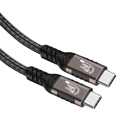 Zore QG01 Type-C to Type-C USB4 PD Data Kablosu 240W 40Gbps 8K@60Hz 0.5 Metre Siyah
