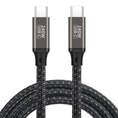 Zore QG02 Type-C to Type-C PD3.1 Data Kablosu 240W 480Mbps 0.5 Metre Siyah