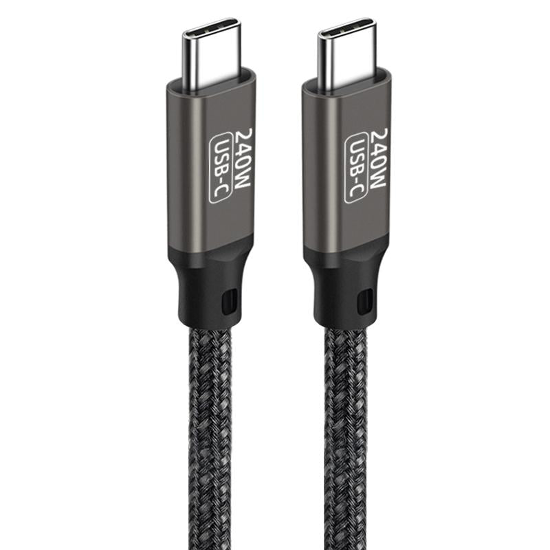Zore QG02 Type-C to Type-C PD3.1 Data Kablosu 240W 480Mbps 1 Metre Siyah