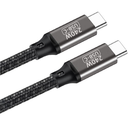 Zore QG02 Type-C to Type-C PD3.1 Data Kablosu 240W 480Mbps 2 Metre Siyah