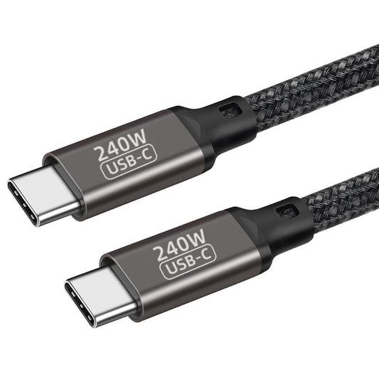 Zore QG02 Type-C to Type-C PD3.1 Data Kablosu 240W 480Mbps 3 Metre Siyah