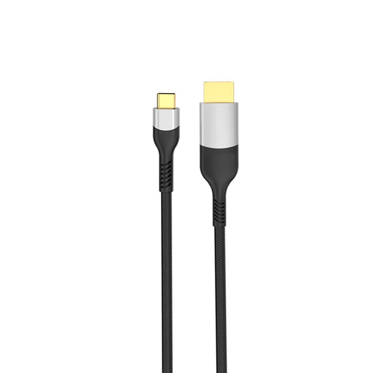 Zore QG08 8K 60 Hz Görüntü Kalitesi Type-C to Display Port Kablo 1.8m Gri