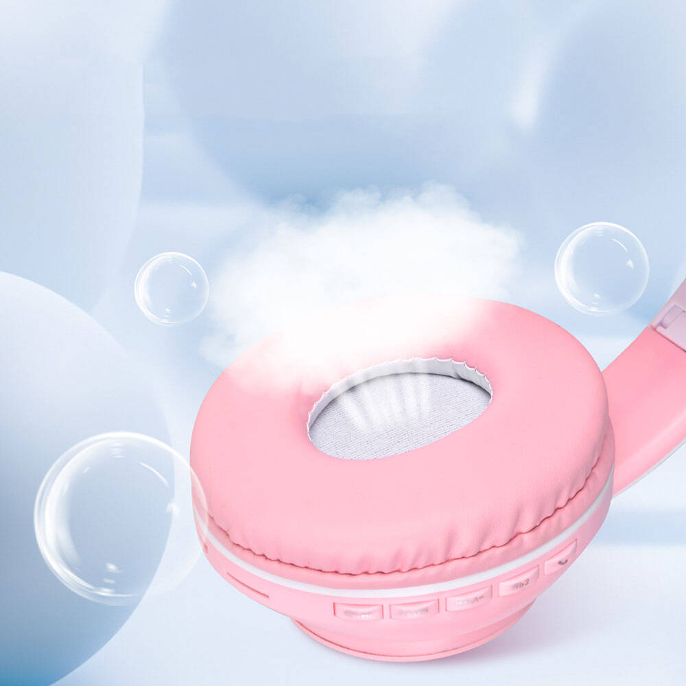 Zore STN-28 Pro Kedi Kulaklı Tasarımlı RGB Işıklı Bluetooth Kulaklık Mavi