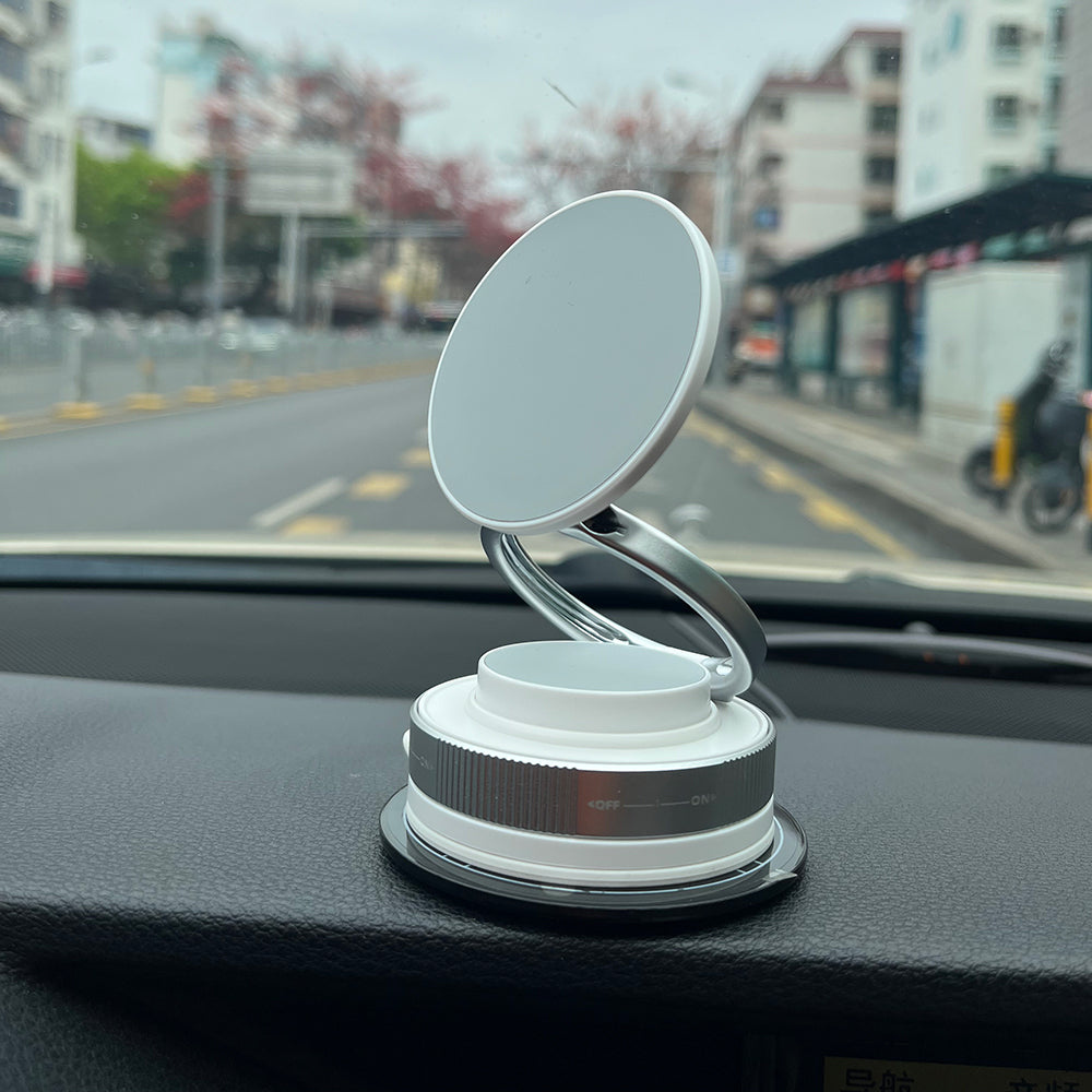 Zore T28 Vakum Özellikli 360 Derece Dönebilen Magnetik Telefon Tutucu Beyaz