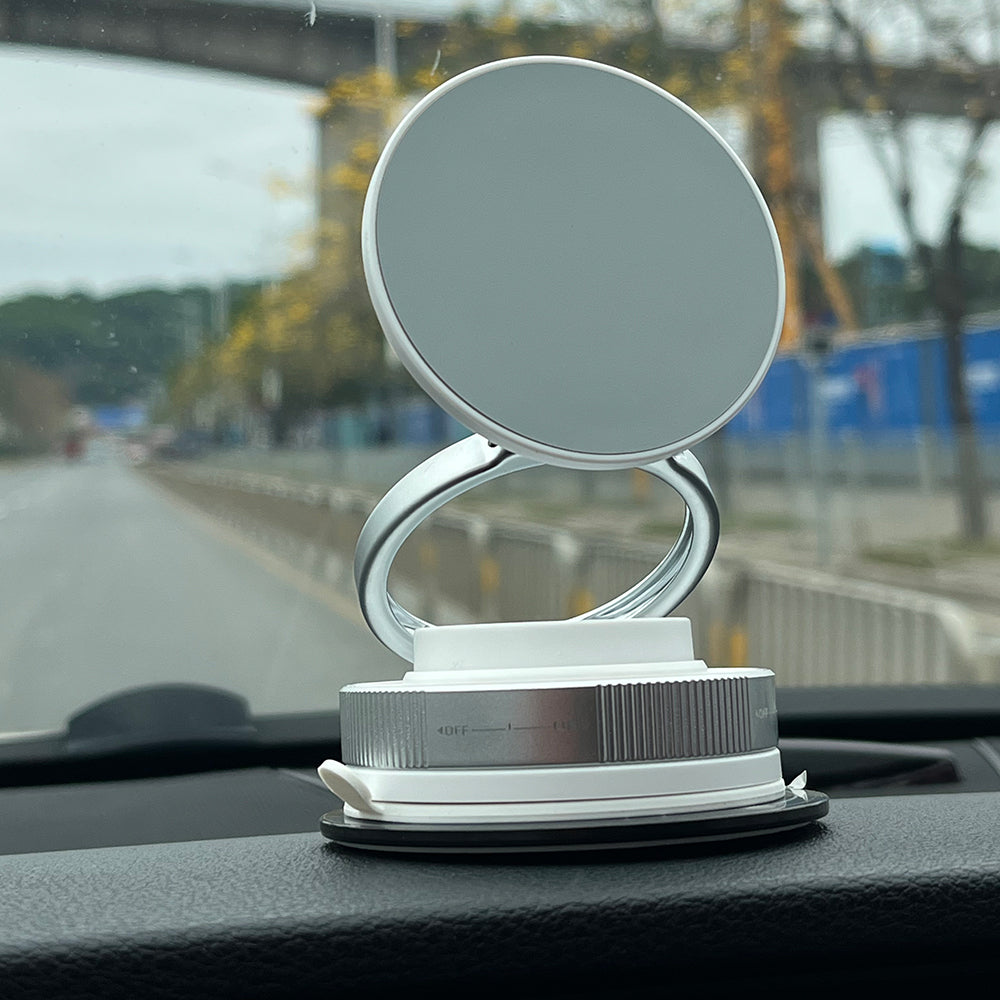 Zore T28 Vakum Özellikli 360 Derece Dönebilen Magnetik Telefon Tutucu Beyaz