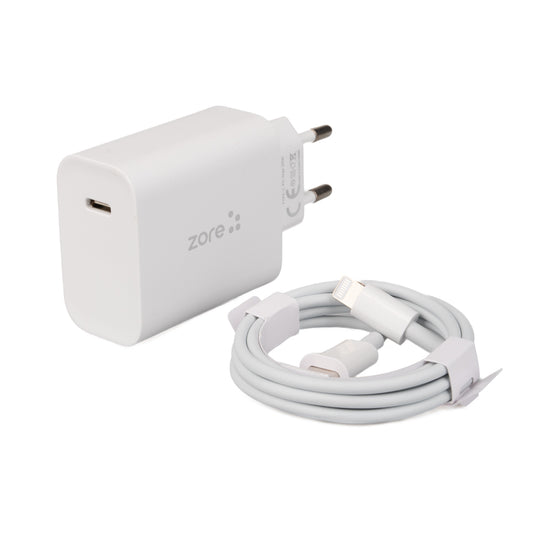 Zore XMac Serisi X7 Type-C to Lightning Ev Şarj Aleti 20W Beyaz