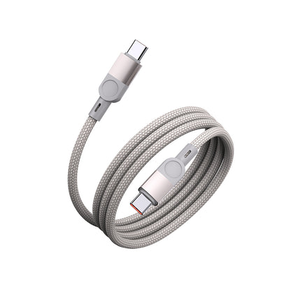 Zore ZR-44 Type-C to Type-C PD 100W Örgü Tasarımlı Hızlı Şarj Özellikli Data ve Şarj Kablosu 1M Gri